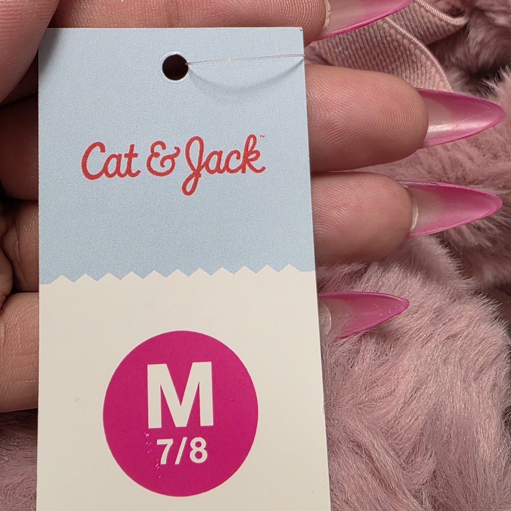 NWT Toddler Cat & Jack Pink Metallic w/Fur Sling back shoes/Slippers mixed Size - Picture 7 of 10